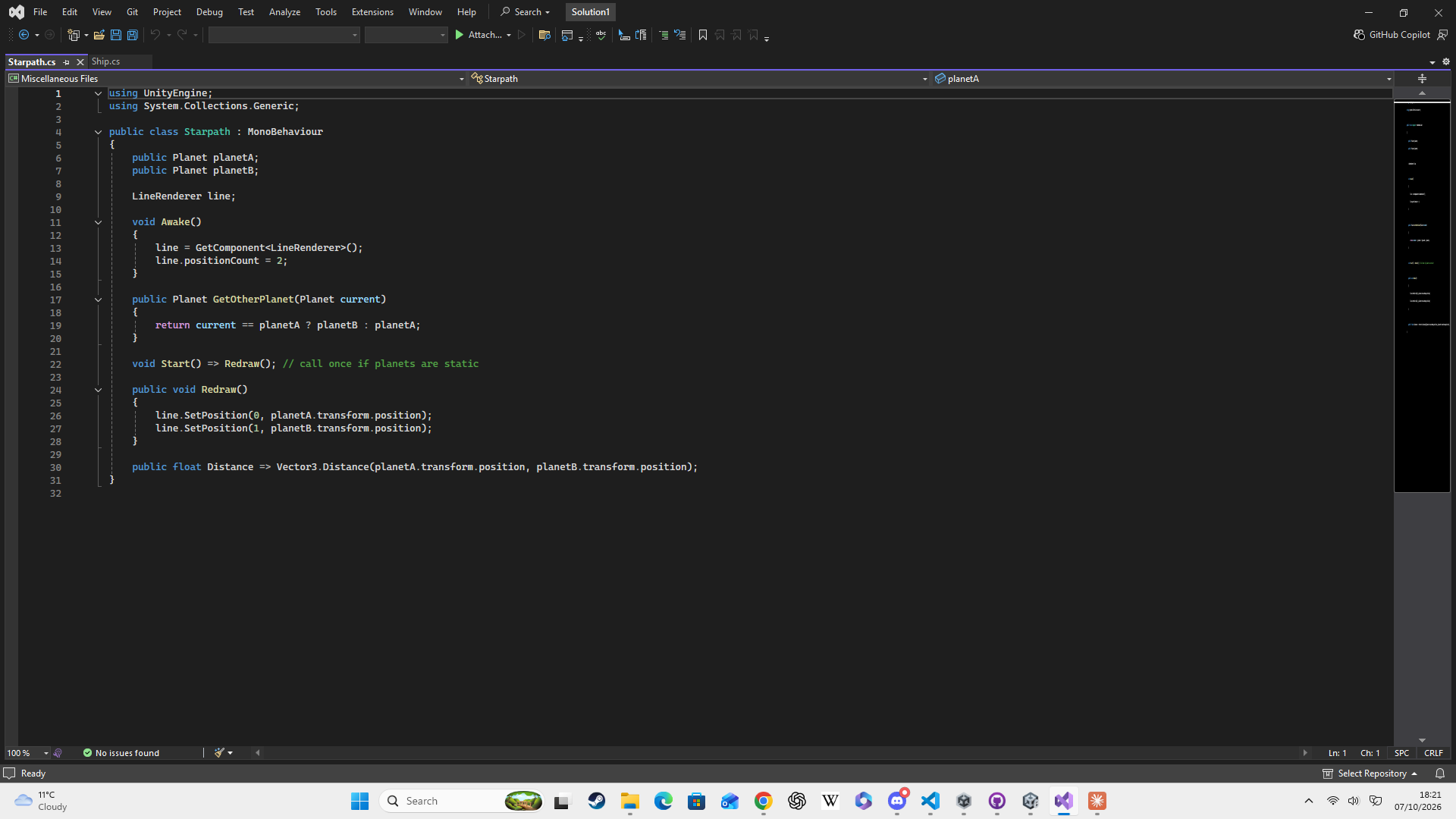 Screenshot of Starpath Script